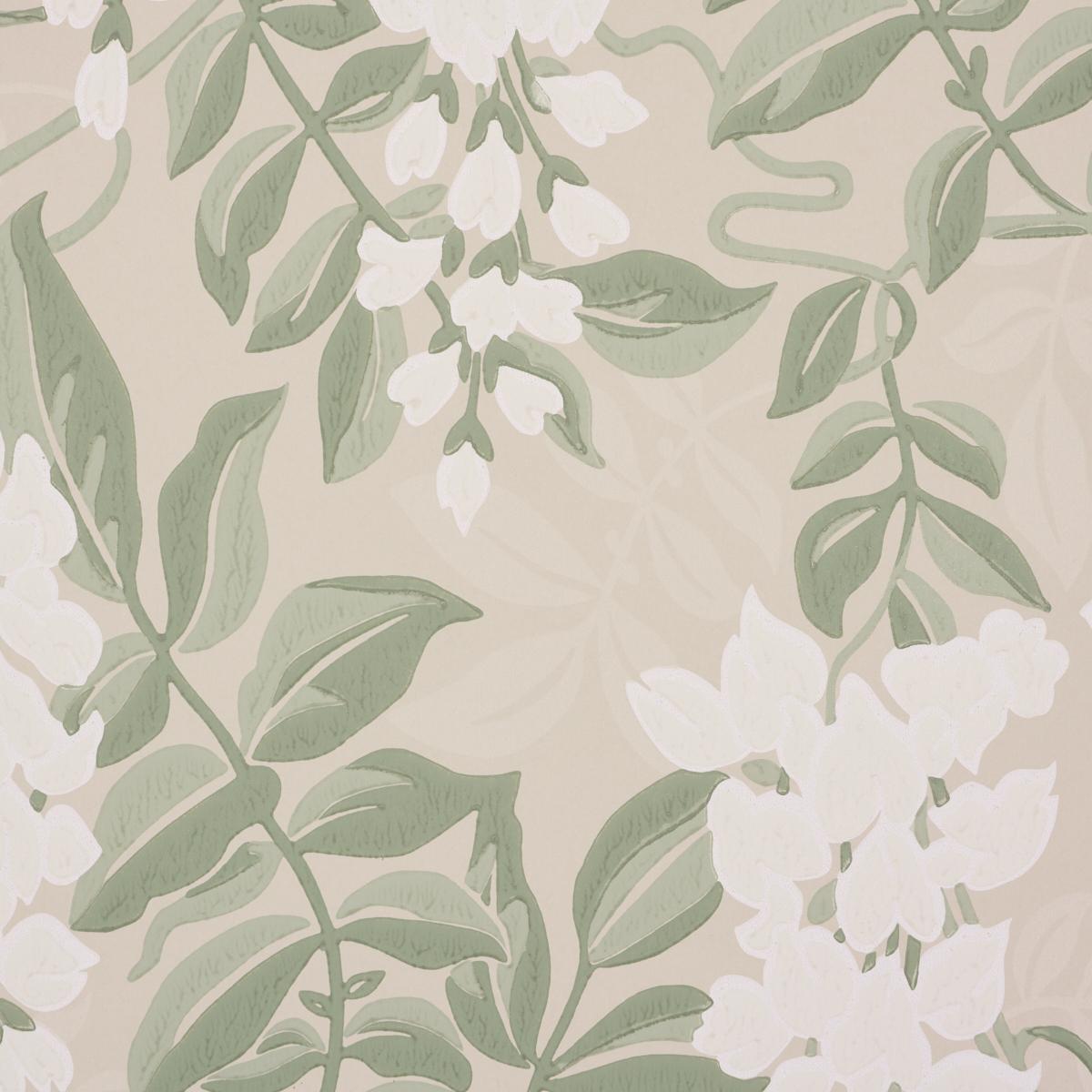 Schumacher Lucia Wisteria Sage Wallpaper