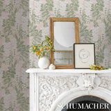 Schumacher Lucia Wisteria Sage Wallpaper