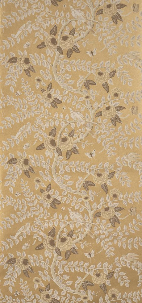 Schumacher Tole Bird Gold Wallpaper