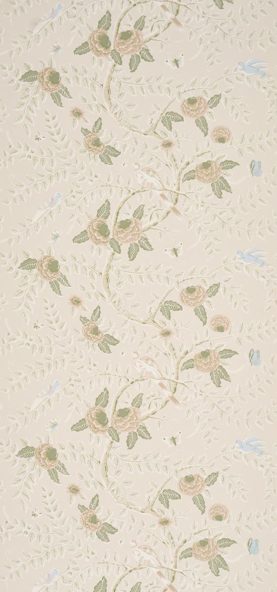 Schumacher Tole Bird Petal Wallpaper