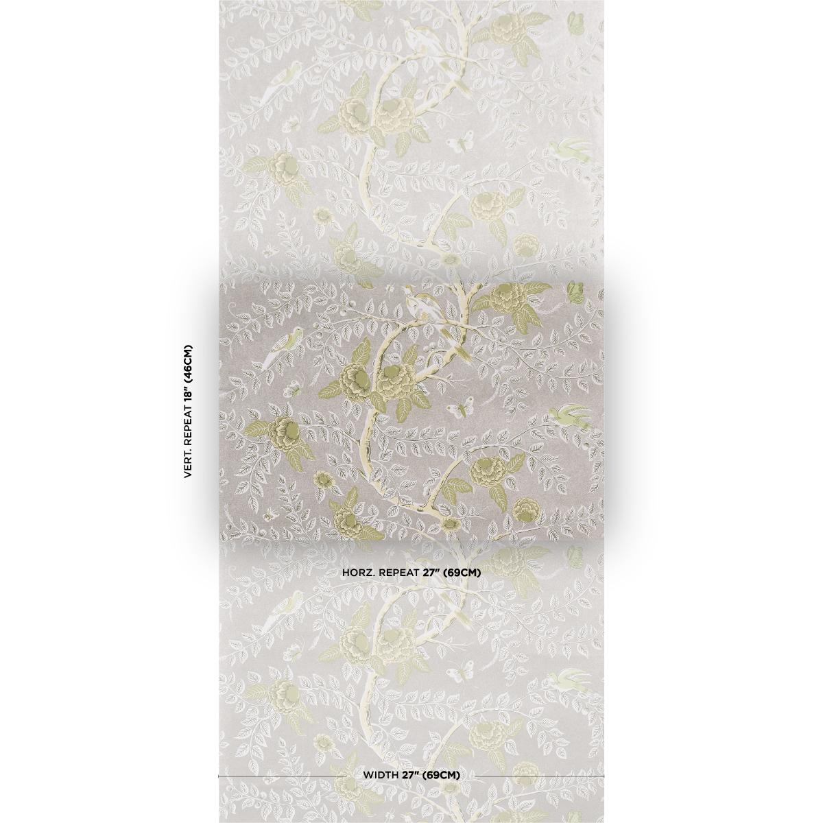 Schumacher Tole Bird Spring Wallpaper