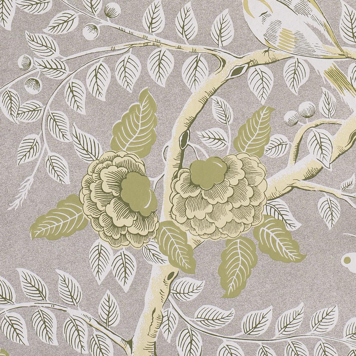 Schumacher Tole Bird Spring Wallpaper