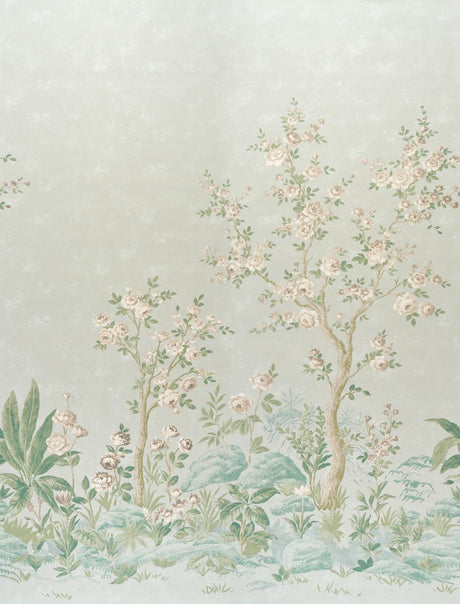 Schumacher Charlotte'S Garden 2 Panel Set Celadon Wallpaper
