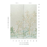 Schumacher Charlotte'S Garden 2 Panel Set Celadon Wallpaper