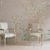 Schumacher Charlotte'S Garden 2 Panel Set Celadon Wallpaper