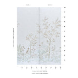 Schumacher Charlotte'S Garden 2 Panel Set Periwinkle Wallpaper