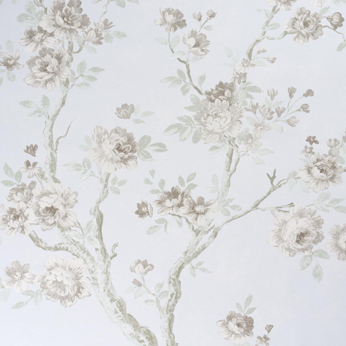 Schumacher Charlotte'S Garden 2 Panel Set Periwinkle Wallpaper