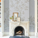 Schumacher Charlotte'S Garden 2 Panel Set Periwinkle Wallpaper