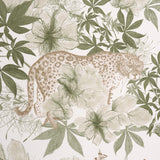 Schumacher Nocturnum Ivory & Olive Wallpaper