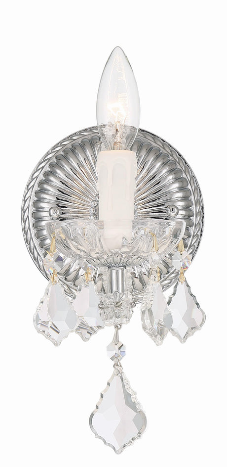 Crystorama Maria Theresa 1 Light Spectra Crystal Polished Chrome Sconce