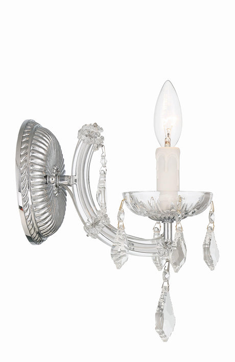 Crystorama Maria Theresa 1 Light Spectra Crystal Polished Chrome Sconce