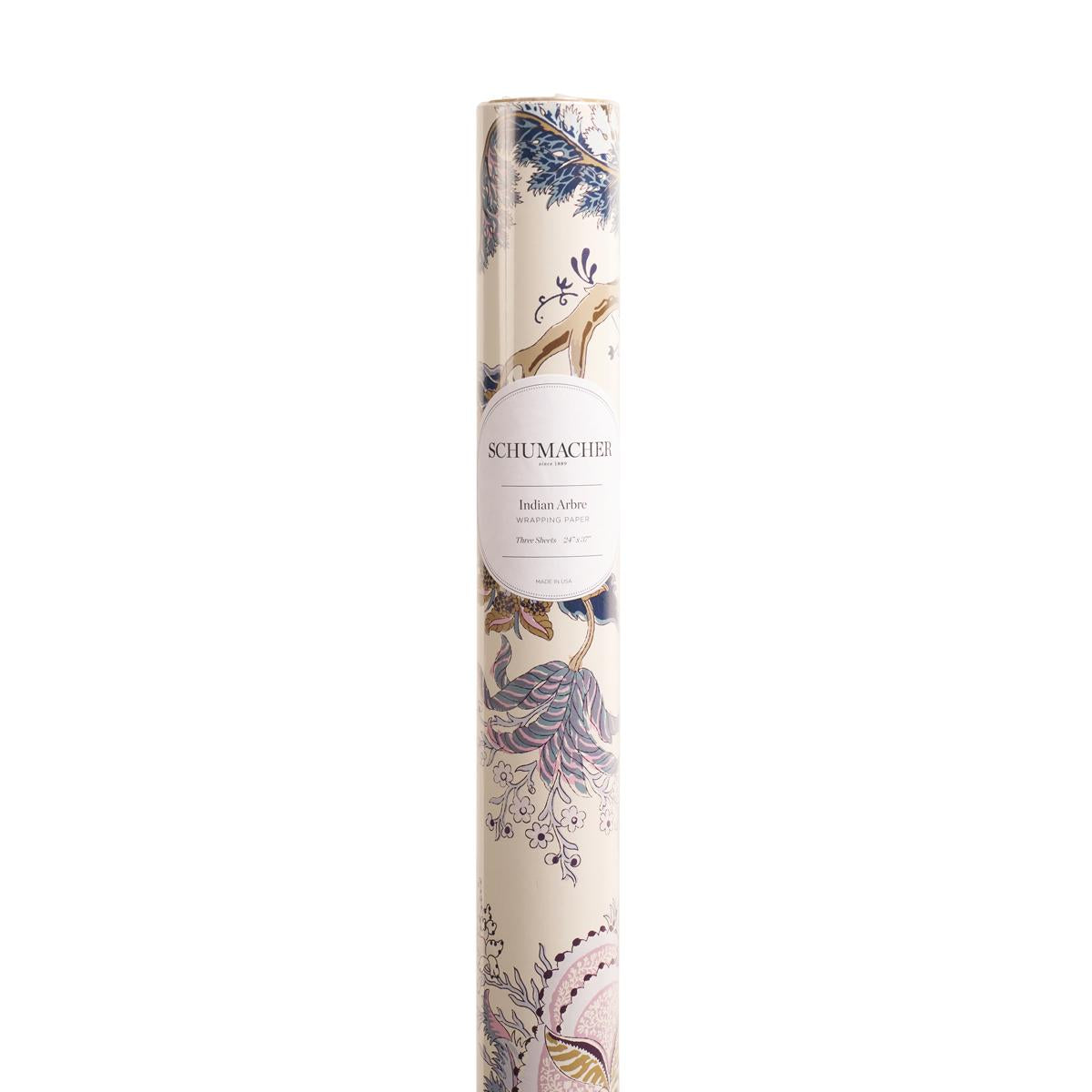 Schumacher Hyacinth 37" x 24" Indian Arbre Wrapping Paper
