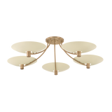 Troy Lighting Wolfe PATINA BRASS/SOFT SAND 60W x 14.25H Semi-Flush Mount