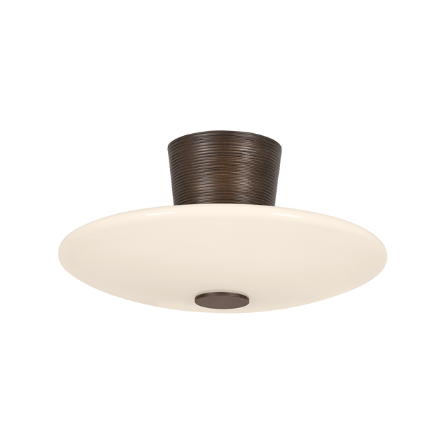 Troy Lighting Albus BRONZE LEAF 15.75W x 7.5H Semi-Flush Mount