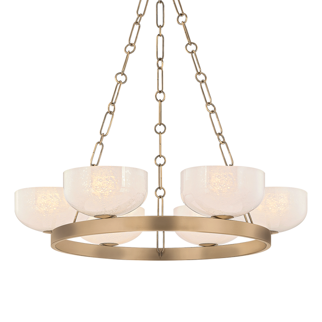 Troy Lighting Caelum PATINA BRASS 32.25W x 6H Chandelier