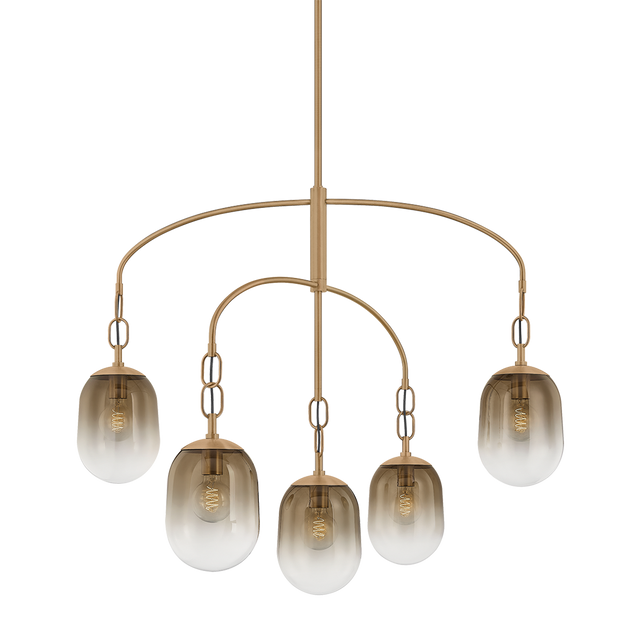Troy Lighting Harvey PATINA BRASS 42W x 34.75H Chandelier