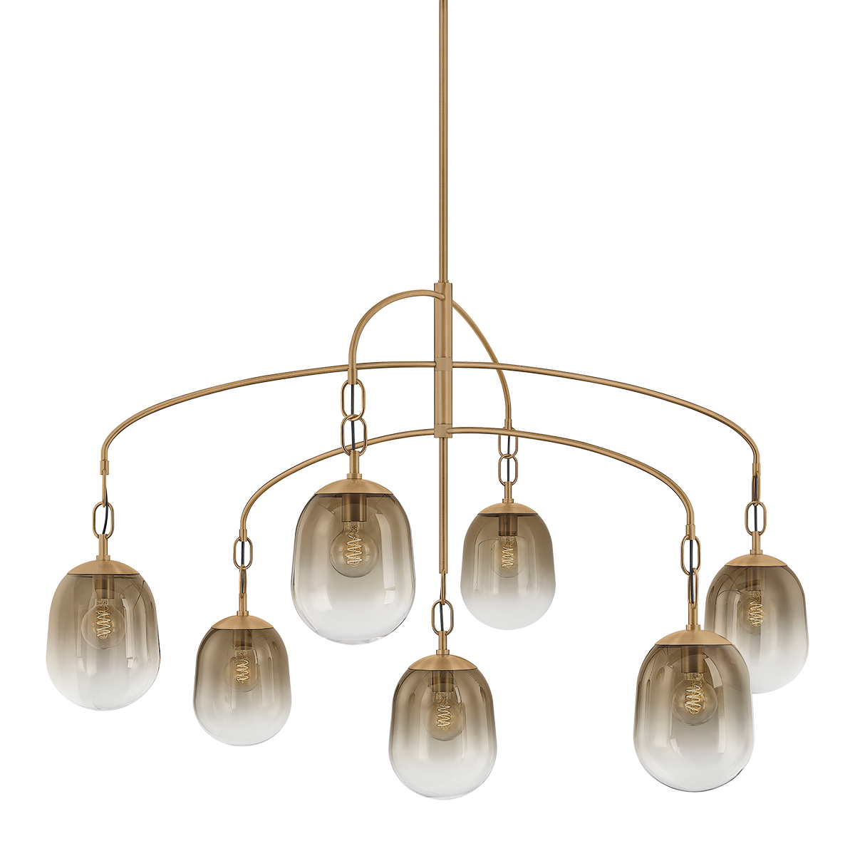 Troy Lighting Harvey PATINA BRASS 59W x 38.5H Chandelier