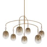 Troy Lighting Harvey PATINA BRASS 59W x 38.5H Chandelier