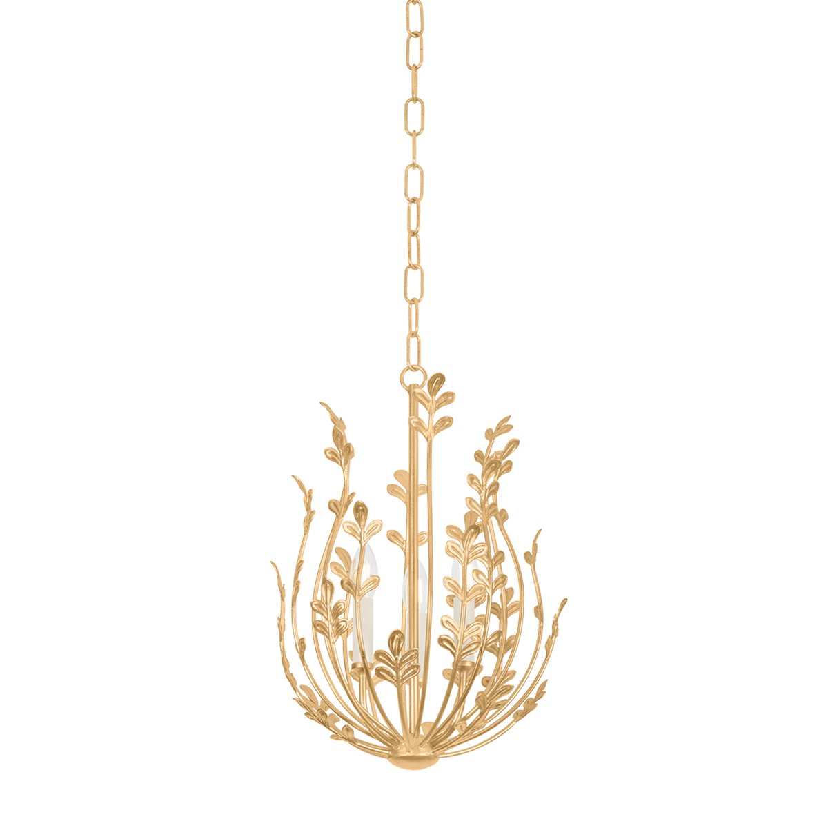 Troy Lighting Delmore VINTAGE GOLD LEAF 14.5W x 19.75H Chandelier