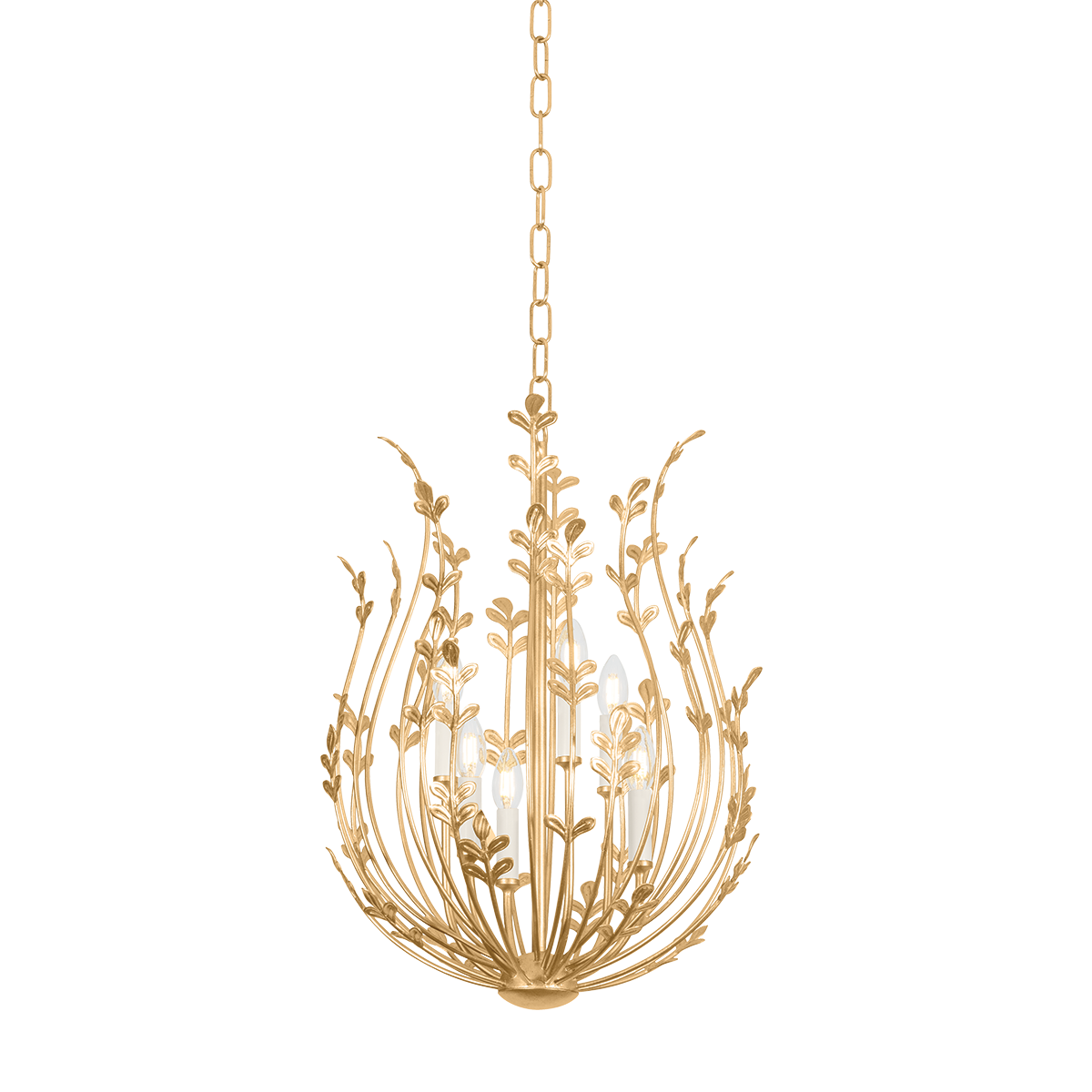 Troy Lighting Delmore VINTAGE GOLD LEAF 20.25W x 27.25H Chandelier