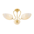 Mitzi REVA AGED BRASS 27.5W x 11.75H Semi-Flush Mount