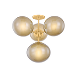 Mitzi ZALEY AGED BRASS 20.5W x 17.75H Semi-Flush Mount