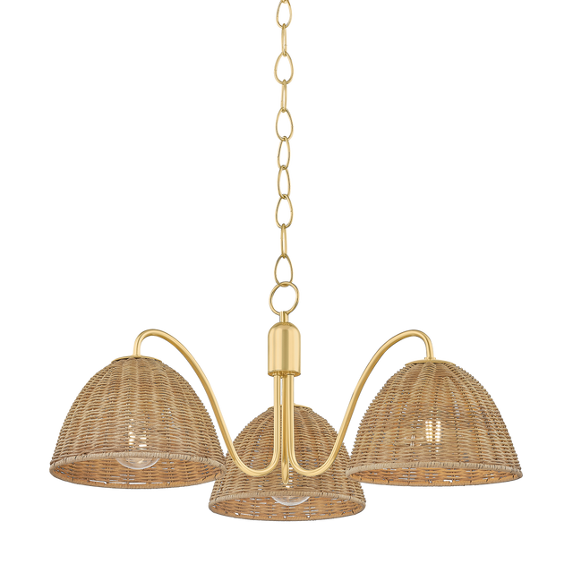 Mitzi KATNISS AGED BRASS 28W x 11.75H Chandelier