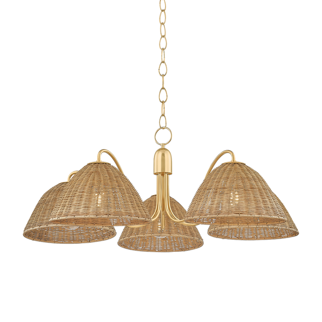 Mitzi KATNISS AGED BRASS 38.5W x 13.5H Chandelier