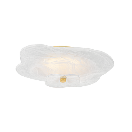 Mitzi Starlie AGED BRASS 16W x 4.25H Flush Mount