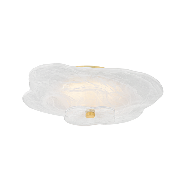 Mitzi Starlie AGED BRASS 16W x 4.25H Flush Mount