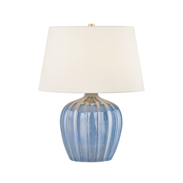 Mitzi Myla AGED BRASS/CERAMIC SPRING LAKE 15.75W x 20H Table Lamp