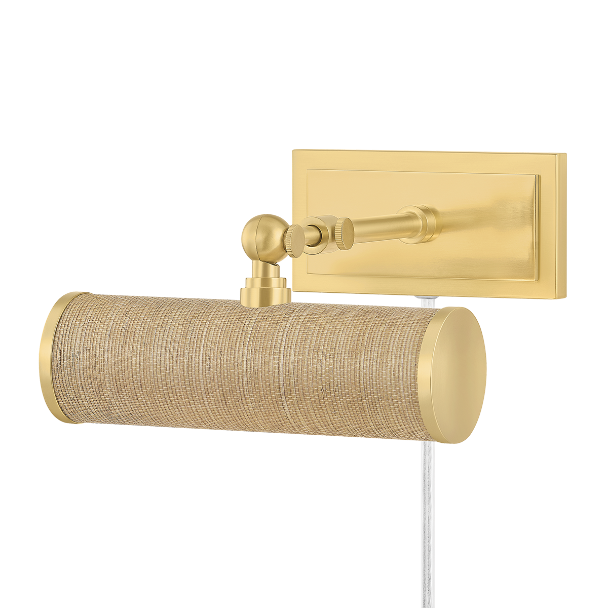 Mitzi Holly AGED BRASS/GRASSCLOTH 8.25W x 4.75H Lighting