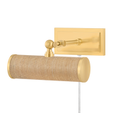 Mitzi Holly AGED BRASS/GRASSCLOTH 8.25W x 4.75H Lighting