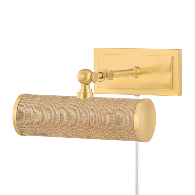 Mitzi Holly AGED BRASS/GRASSCLOTH 8.25W x 4.75H Lighting