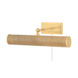 Mitzi Holly AGED BRASS/GRASSCLOTH 16.25W x 4.75H Lighting