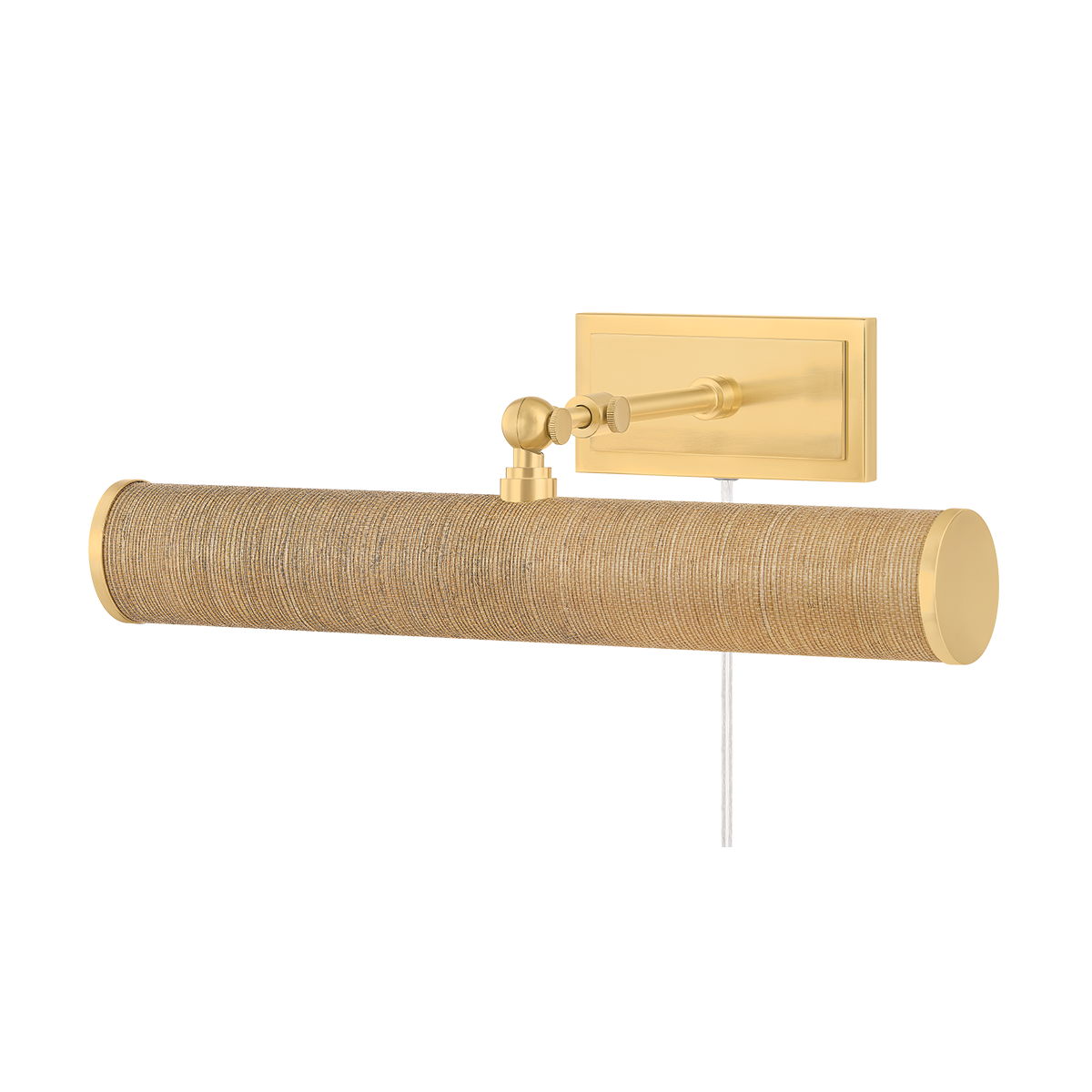 Mitzi Holly AGED BRASS/GRASSCLOTH 16.25W x 4.75H Lighting