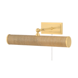 Mitzi Holly AGED BRASS/GRASSCLOTH 16.25W x 4.75H Lighting