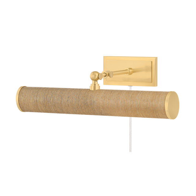 Mitzi Holly AGED BRASS/GRASSCLOTH 16.25W x 4.75H Lighting