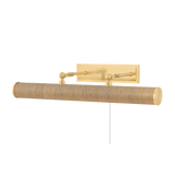 Mitzi Holly AGED BRASS/GRASSCLOTH 24.25W x 4.75H Lighting