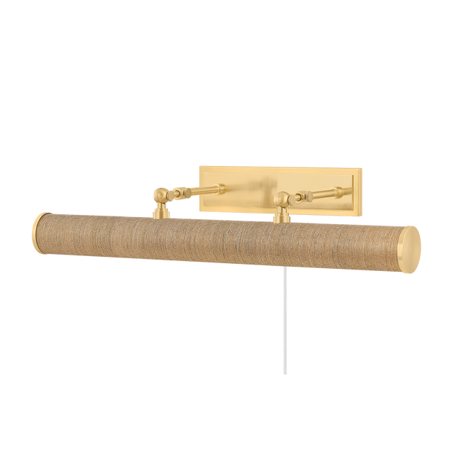 Mitzi Holly AGED BRASS/GRASSCLOTH 24.25W x 4.75H Lighting