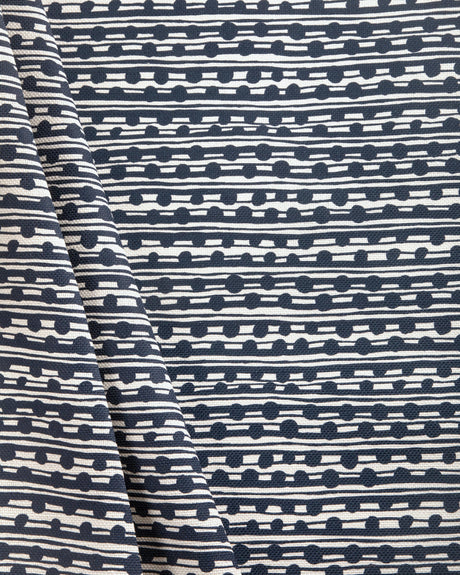 Lee Jofa GAMAL DARK NAVY/OYSTER Fabric