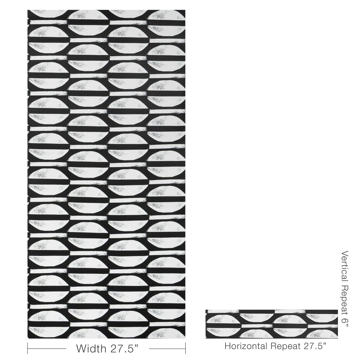 Lee Jofa RAJA WP BLACK Wallpaper