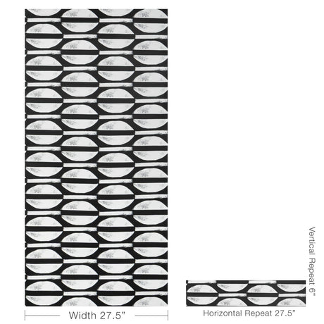 Lee Jofa RAJA WP BLACK Wallpaper