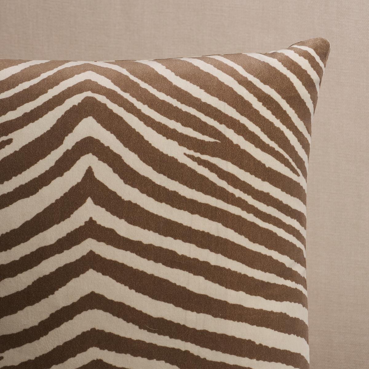 Schumacher Safari 22" x 22" Blixen Velvet Pillow