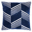 Schumacher Navy On White 22" x 22" Jessie Cut Velvet Pillow