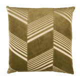 Schumacher Olive 22" x 22" Jessie Cut Velvet Pillow