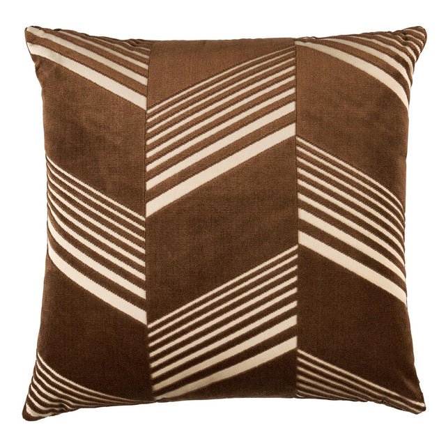 Schumacher Sable 20" x 20" Jessie Cut Velvet Pillow