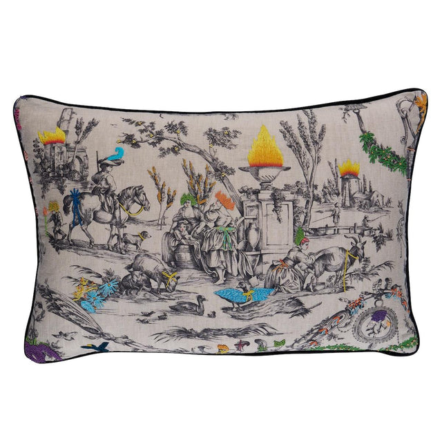 Schumacher Multiverse 24" x 16" La Libert Americaine Pillow