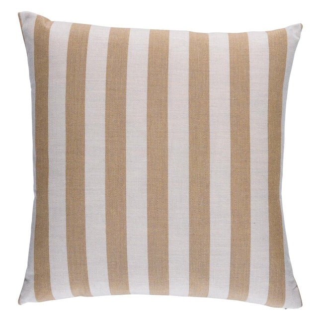 Schumacher Sand 20" x 20" Hanson I/O Stripe Pillow