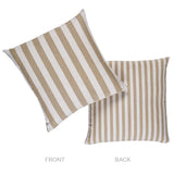 Schumacher Sand 20" x 20" Hanson I/O Stripe Pillow